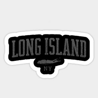 Long Island Ny Grey - Sports Sticker